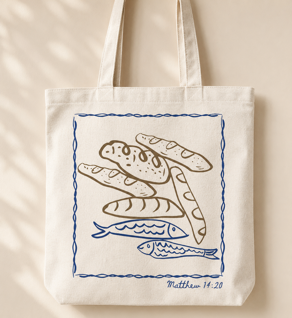 Tote Bag Pan y Peces